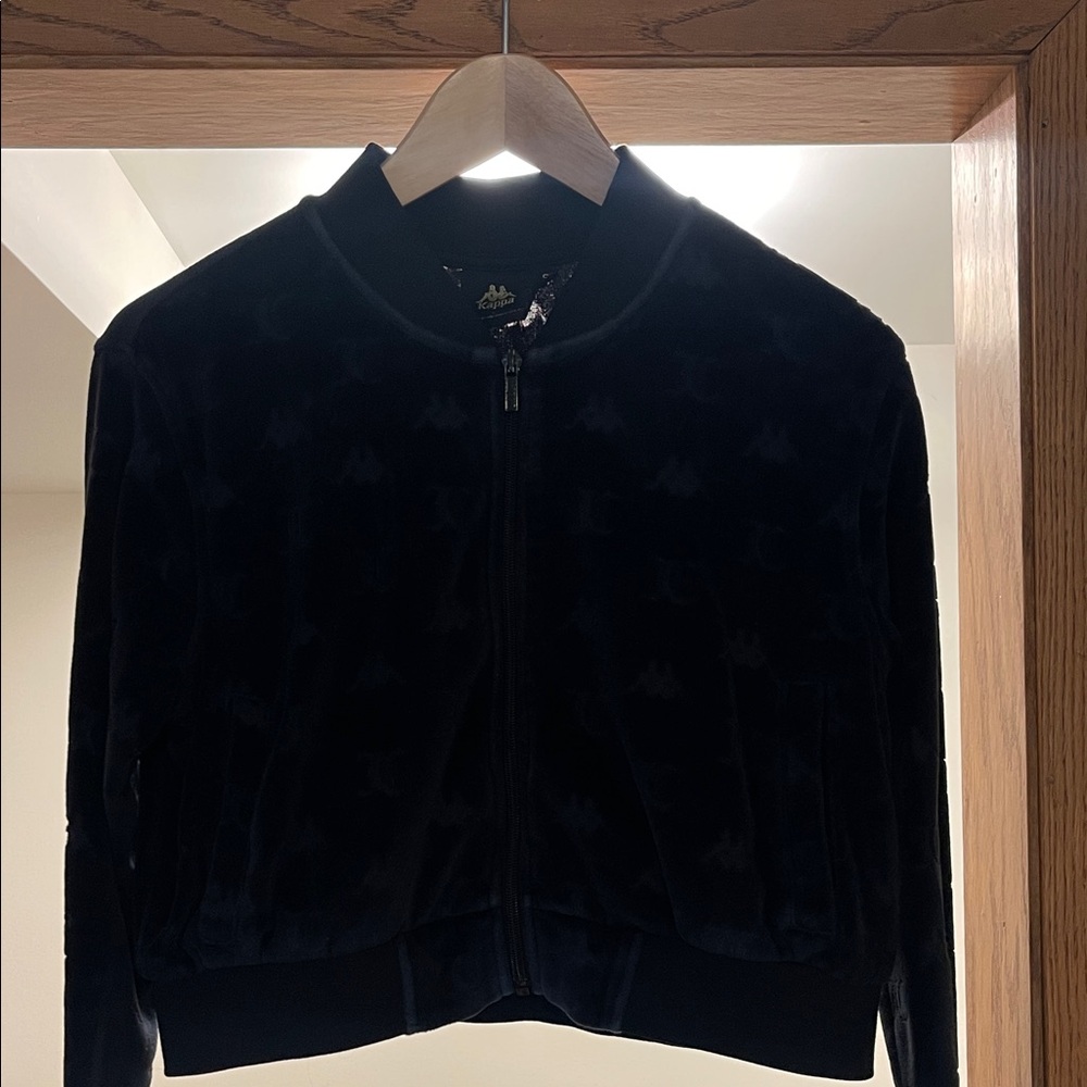 Juicy x Kappa Black Zip-Up Jacket